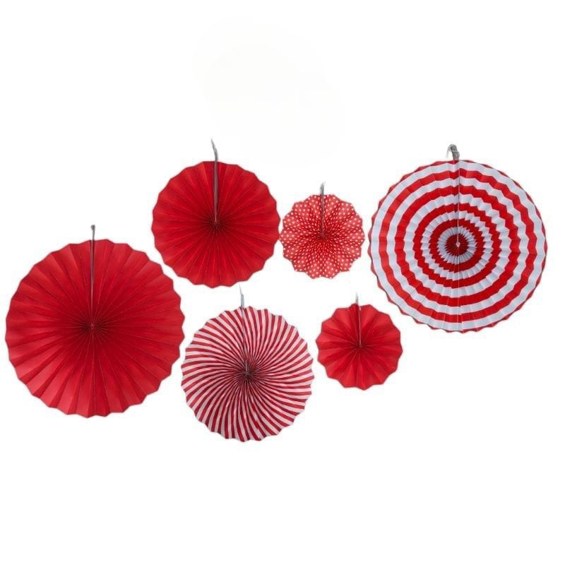 Paper Fan Set Merah Putih / Dekorasi 17 Agustus
