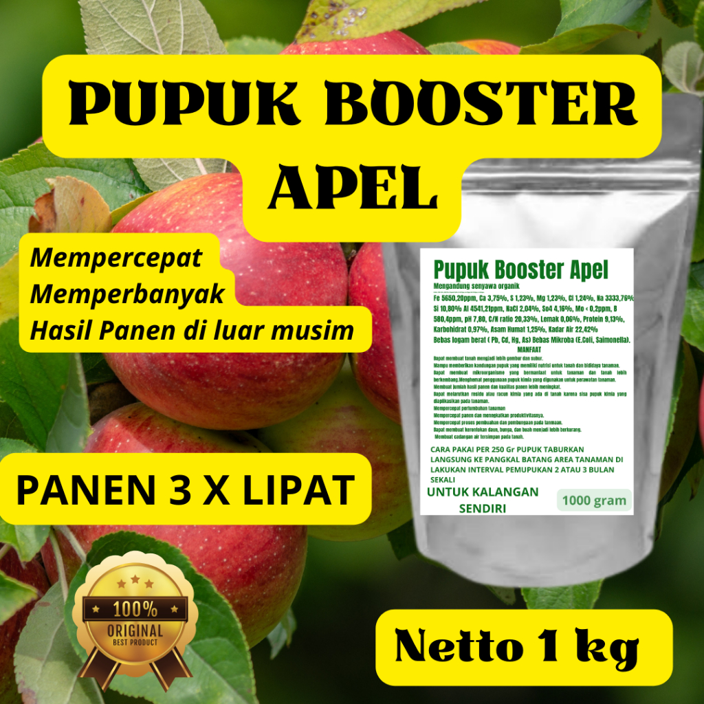 TFI Pupuk Booster 1 kg Buat buah Apel Manis Mempercepat Pembuahan Panen Melimpah Pupuk Penyubur