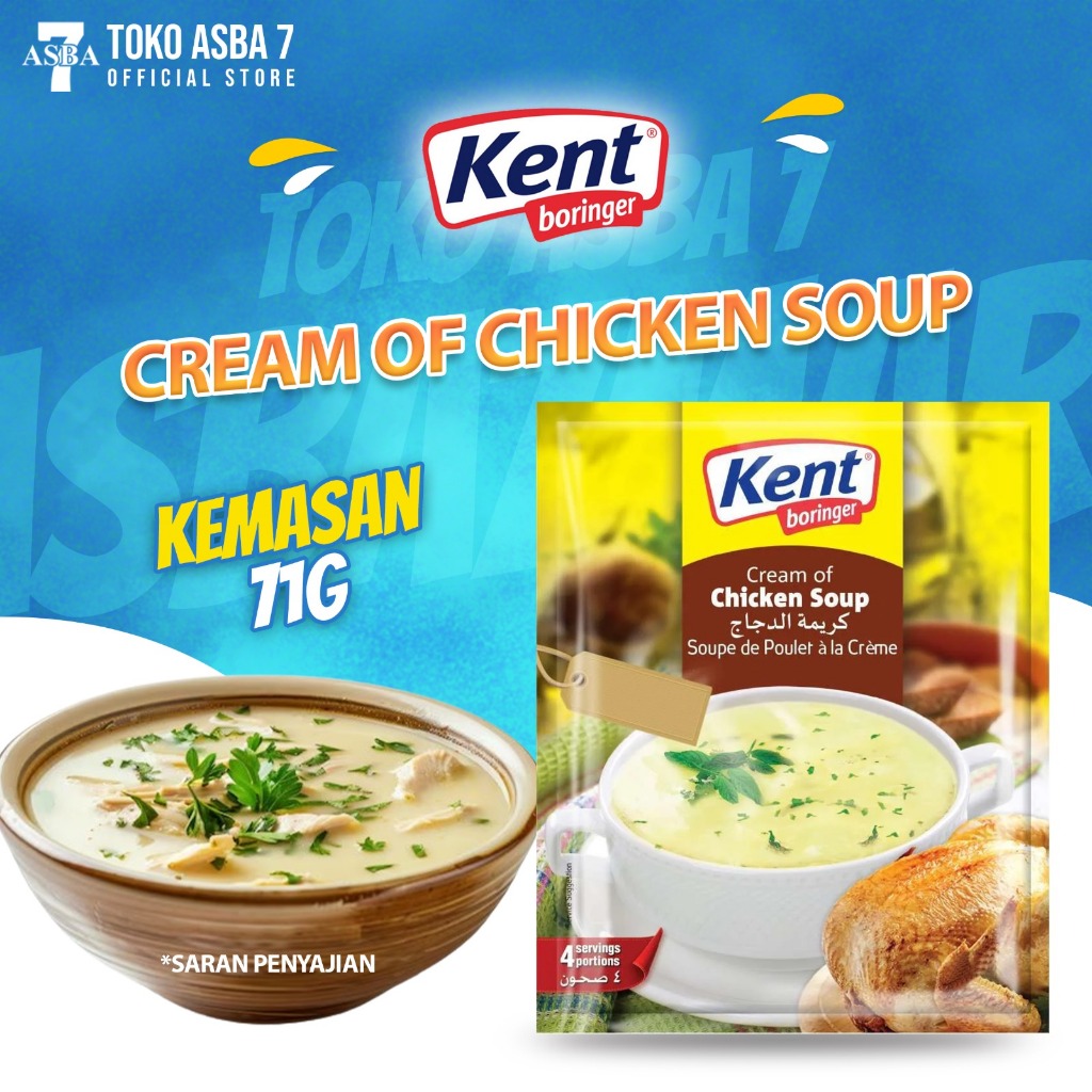 

KENT BORINGER CREAM OF CHICKEN SOUP 71GR