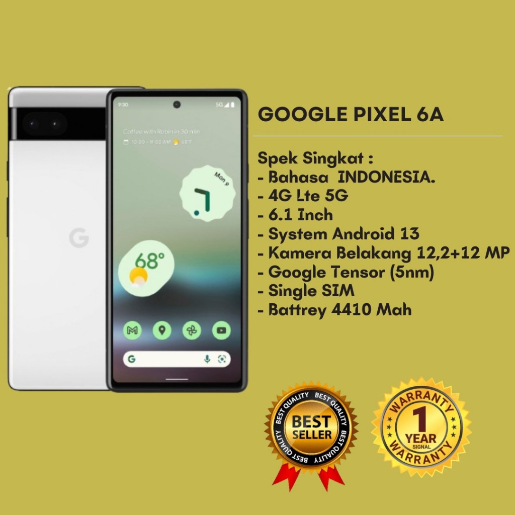 [Sinyal Permanen] GOOGLE PIXEL 6a 128GB SECOND ORIGINAL INTER