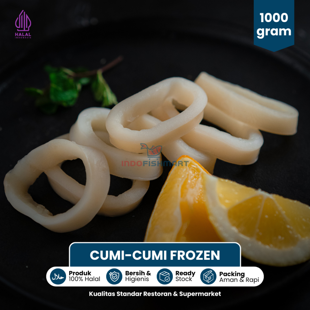 

Cumi Ring Calamari Beku Frozen kemasan 500 gr