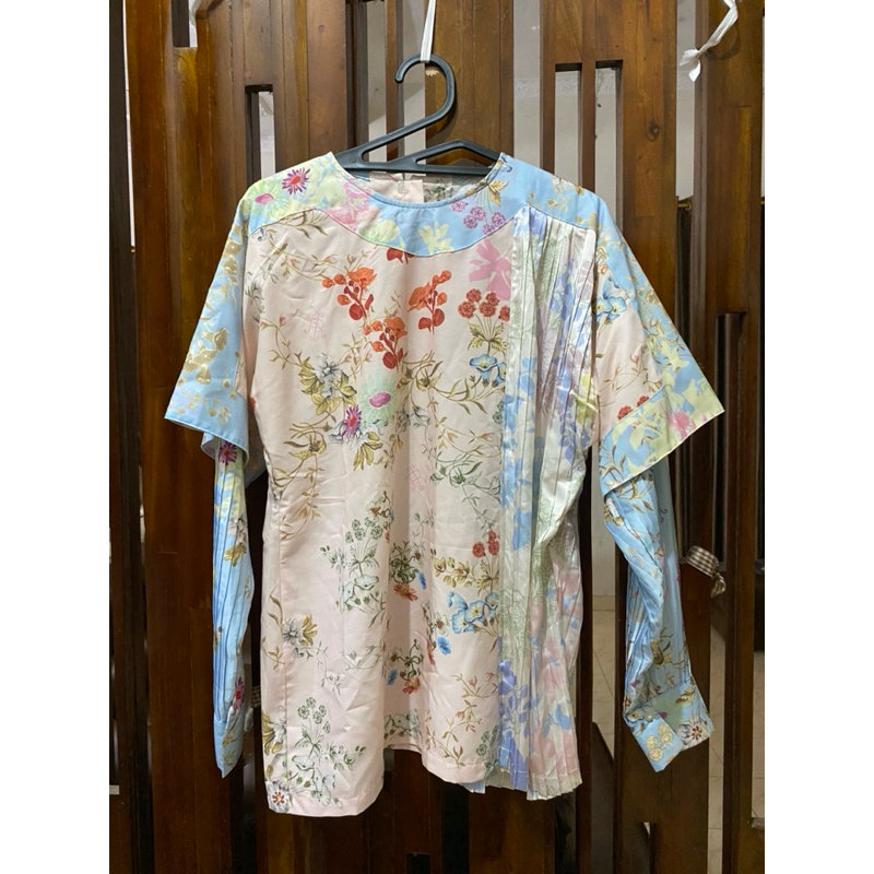 Preloved NBU Lilas Sides Pleats Top Ria Miranda x IKYK Preloved Tunik RiaMiranda RM BS BJ