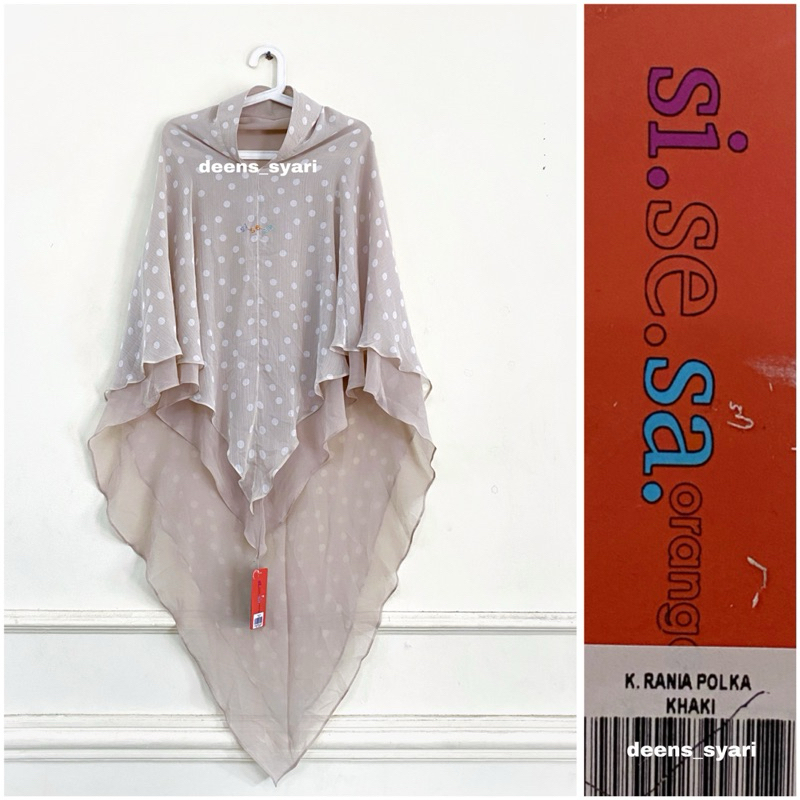 sisesa khimar Rania polka brown