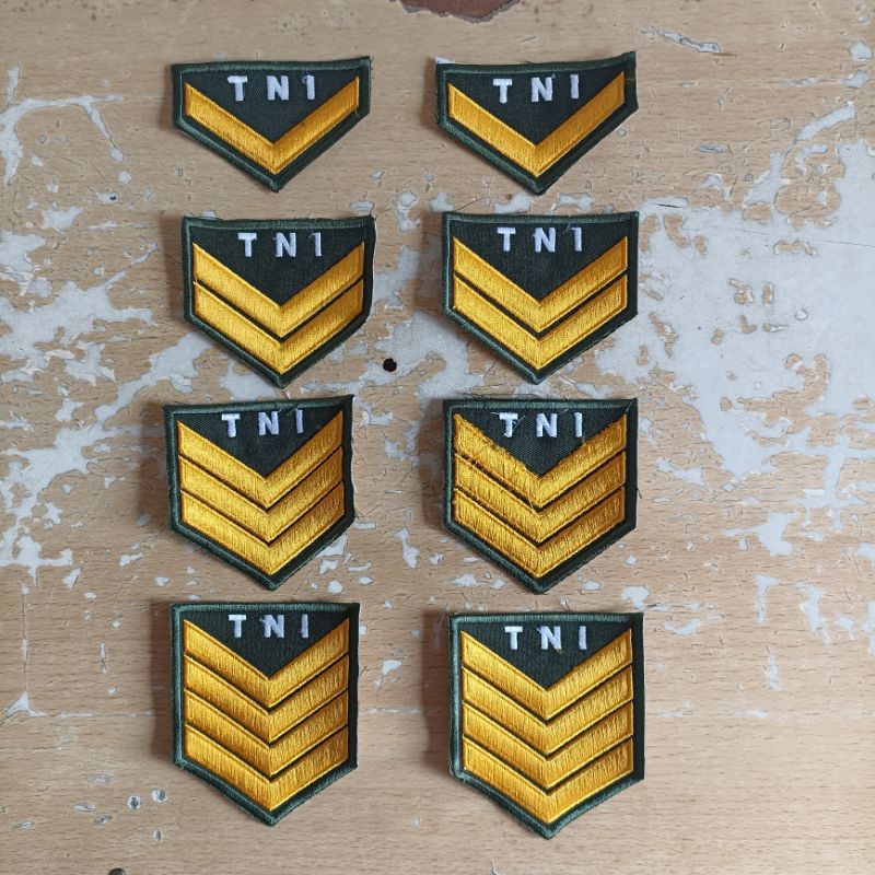 Badge Bordir Pangkat PDH BINTARA TNI AD