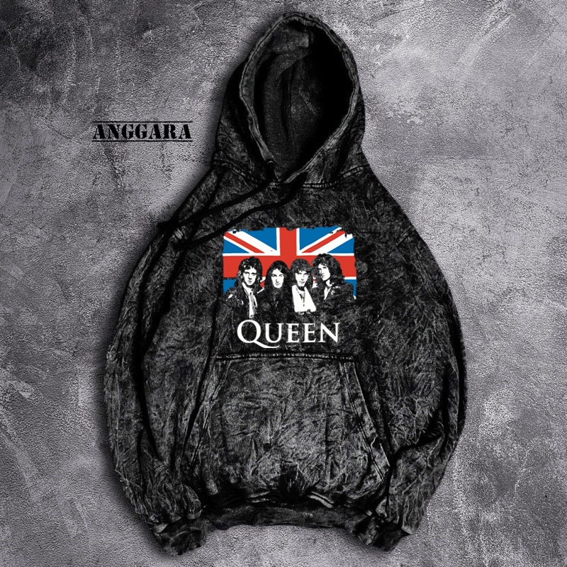 SWEATER HOODIE WASHING QUEEN BOHEMYAN RHAPSHODY / JAKET WASHED METAL BAND