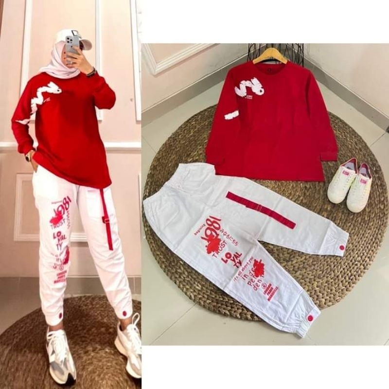 SET JOGER KEMERDEKAAN // ONE SET MERAH PUTIH BY JEVANNI