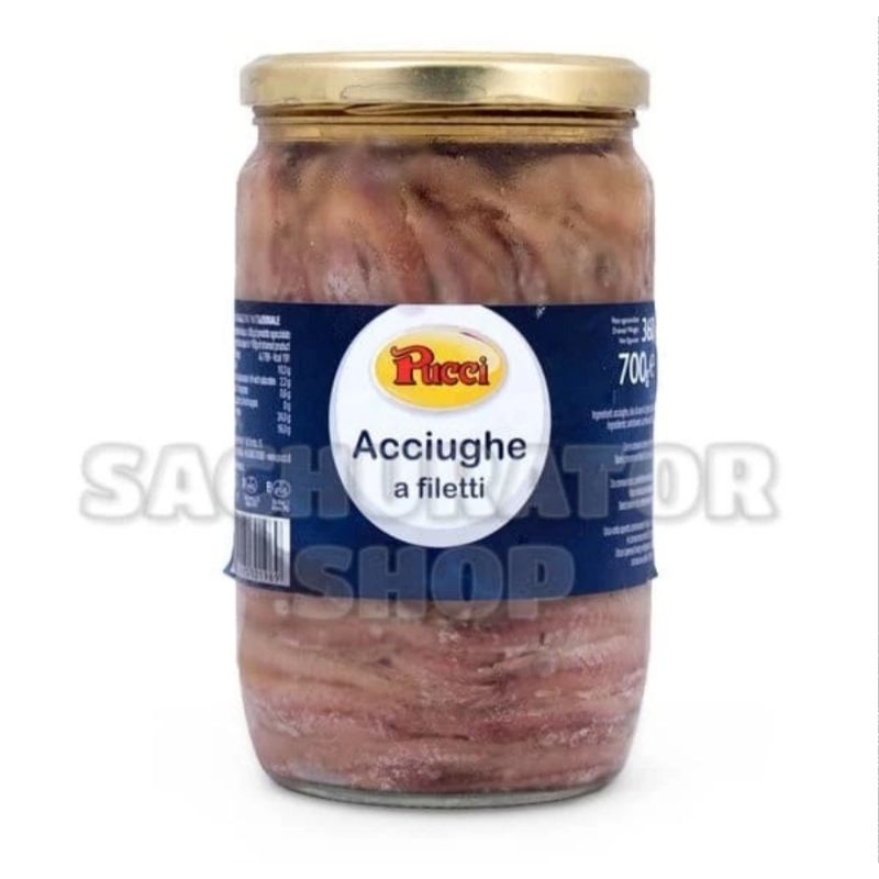 

Ikan Teri Pucci Ancovy Ancovie Ancovies Anchovies Anchovy Anchovies Acciughe a Filetti 700 gr