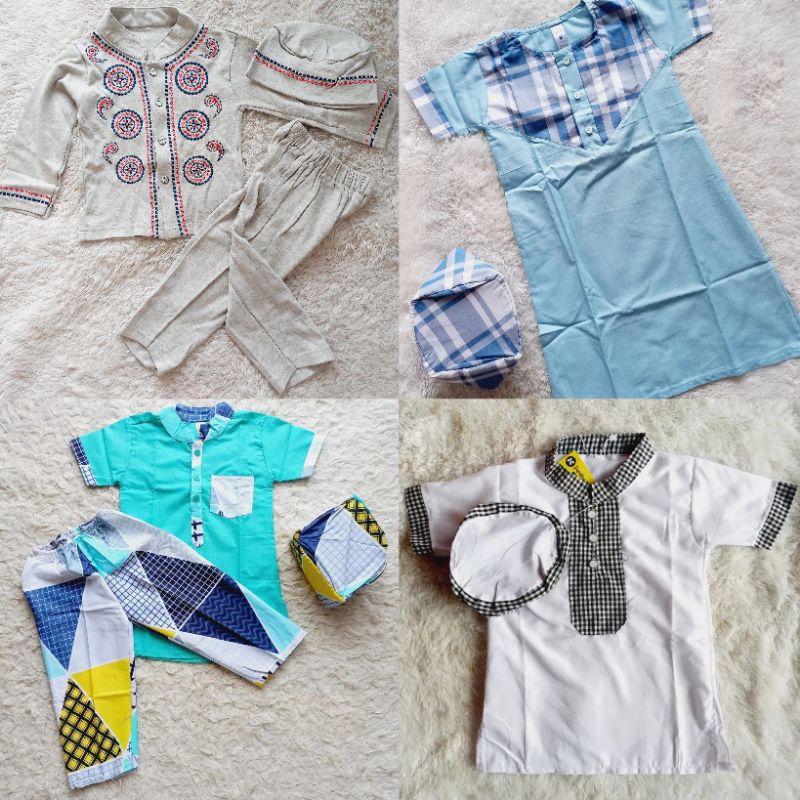 EL106 EL017 CL513 CL583 - lokal / little koda / hipofant - baju bayi anak cowok - setelan koko dubai