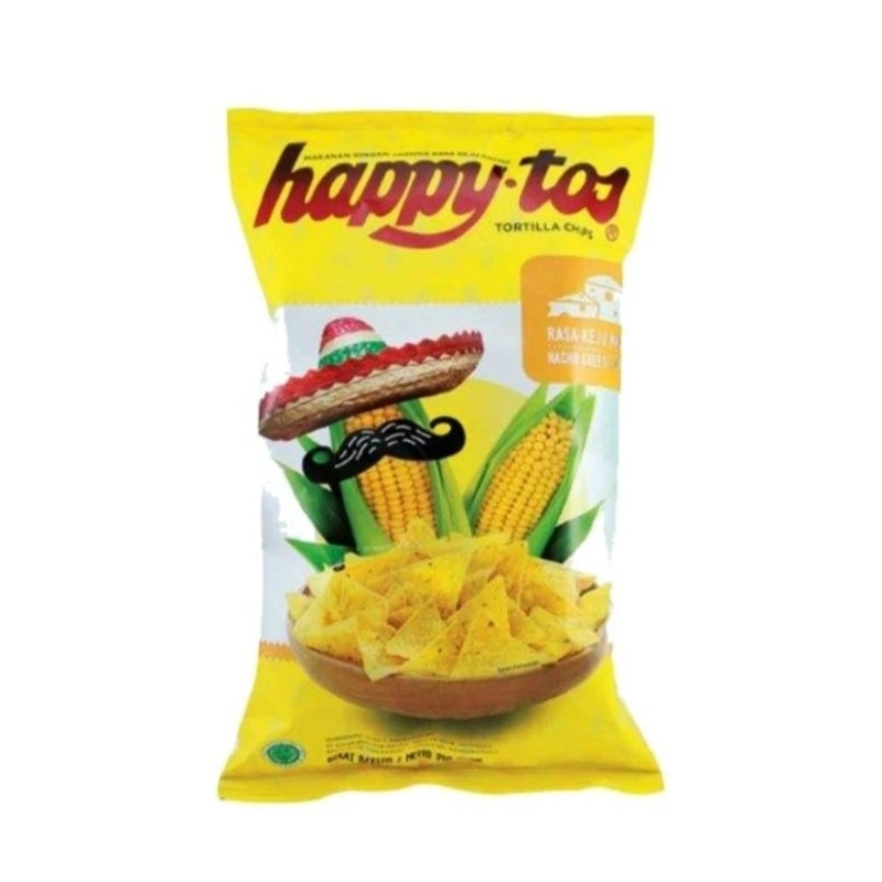 

HAPPY TOS SNACK TORTILA CHIPS NACHO CHEESE 140 GR