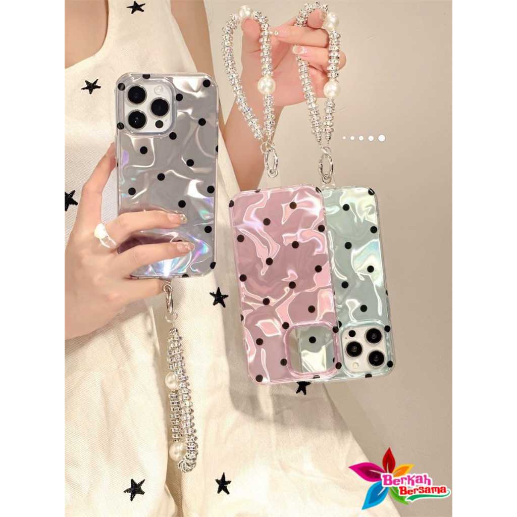 SS912 New Ripple Polkadot Hologram Case Hardcase Casing Hp compatible For Oppo A58 A60 A71 A74 A95 A