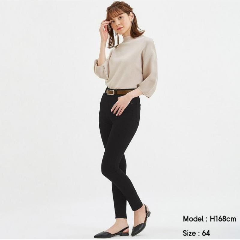 GU UNIQLO -Women Black High Waist Skinny Jeans