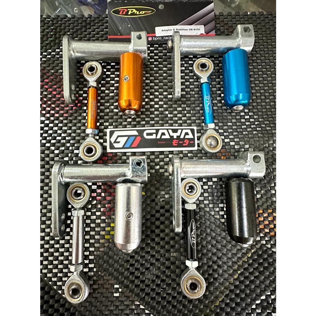 bpro racing stabilizer adaptor footstep underbone ninja r rr ss 150 kr krr stabiliser kutikan gigi a