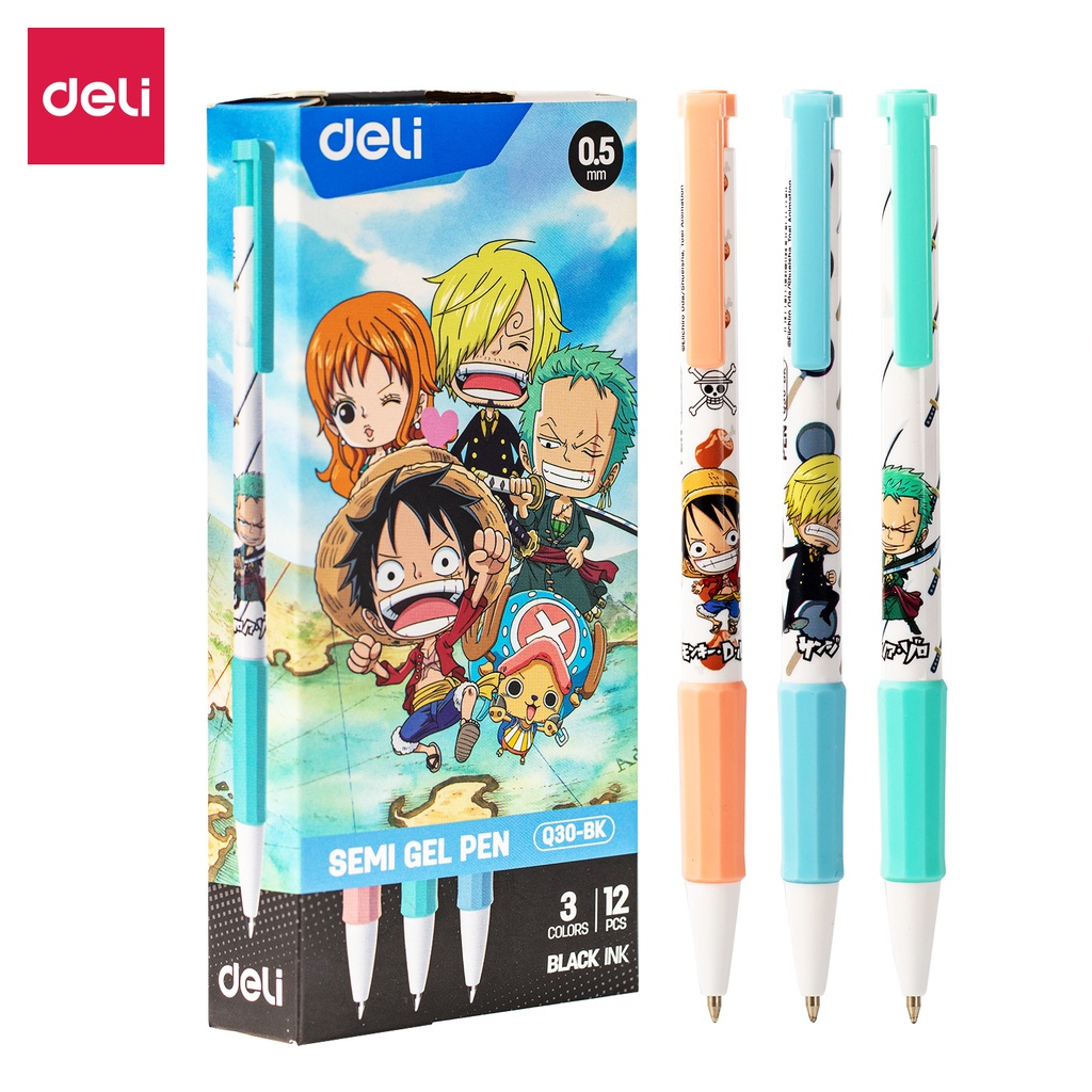 

Deli Semi Gel Pen Pulpen Cetek 0.5mm One Piece Luffy Sanji Zoro