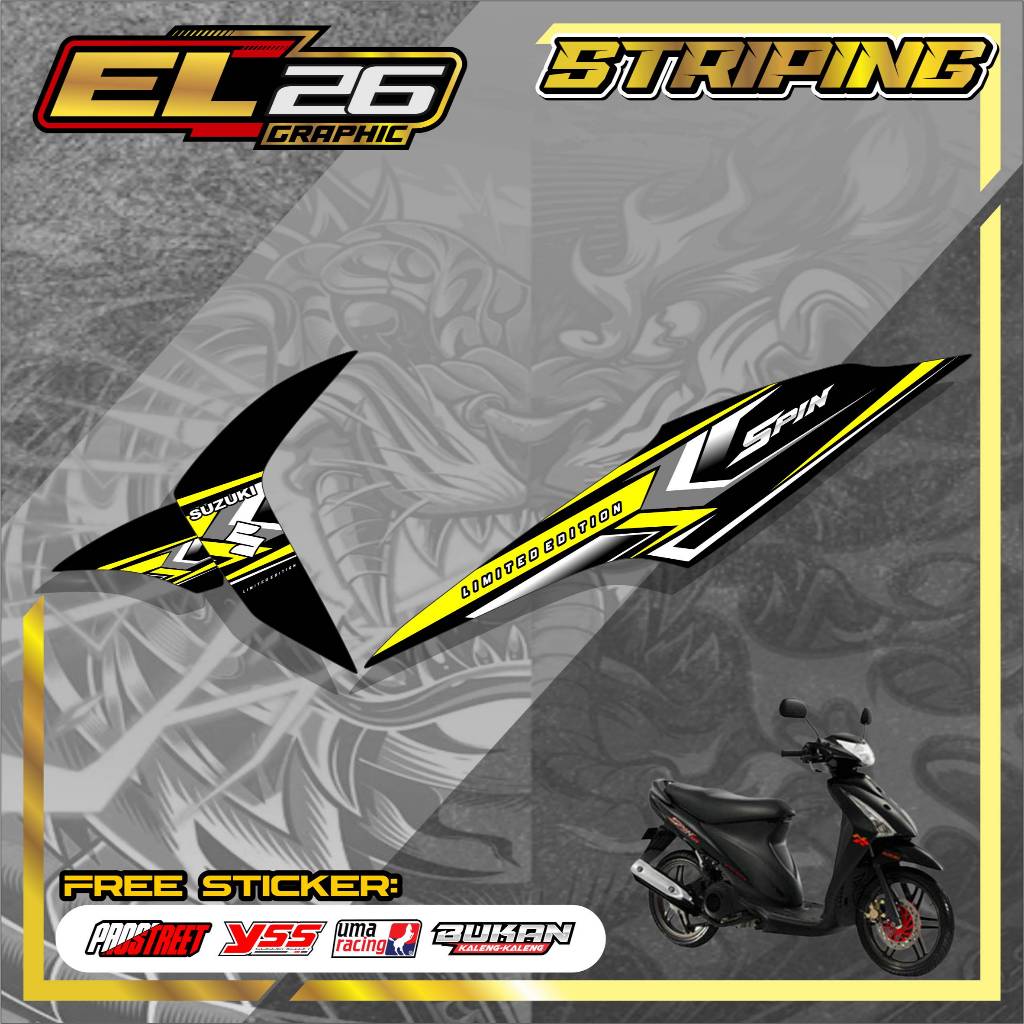 396 STRIPING STICKER SUZUKI SPIN - STRIPING SUZUKI SPIN MOTIF GRAPIC