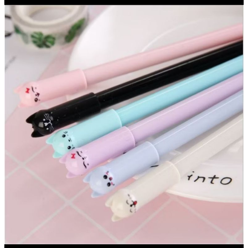 

pulpen cat pulpen tinta / alat tulis menulis /pena motif kucing
