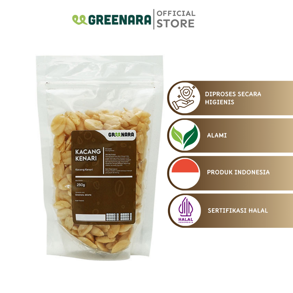 

Greenara - Kacang Kenari Mentah 250gr / Raw Kenari Nuts