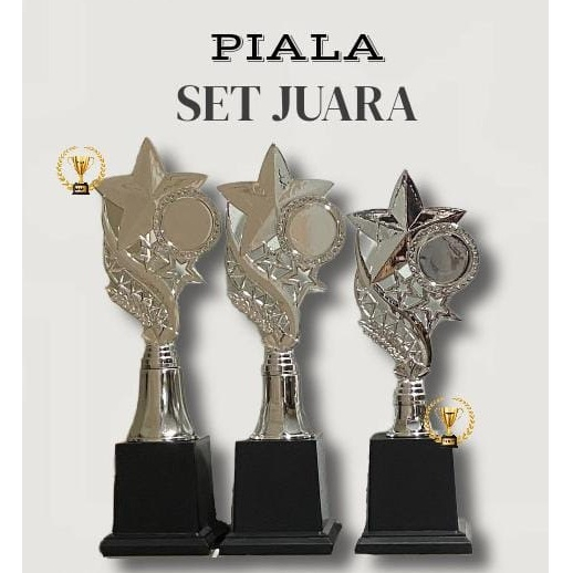 Piala Set Juara Silver | Trophy 1 Set | Piala Set | Piala Set Juara 123 | Piala Penghargaan | Piala 
