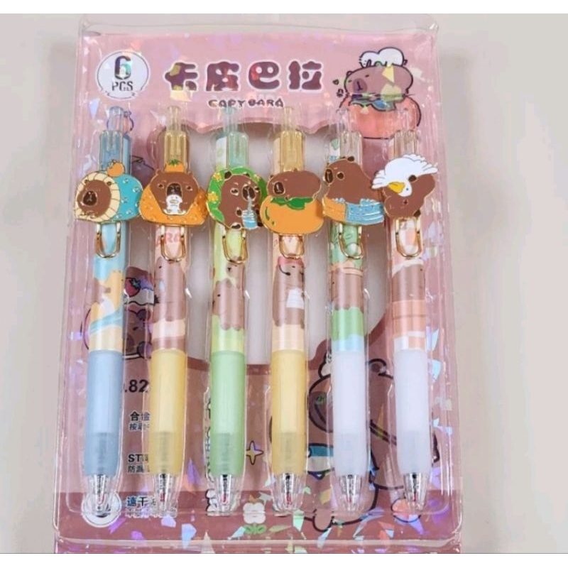 

PULPEN CETEK CAPYBARA LUCU ISI 6 PCS PERBOX