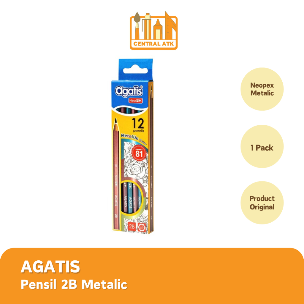 

PENCIL / PENSIL 2B AGATIS NEOPEX METALIC / PENSIL AGATIS NEOPEX METALIC (1PAK)