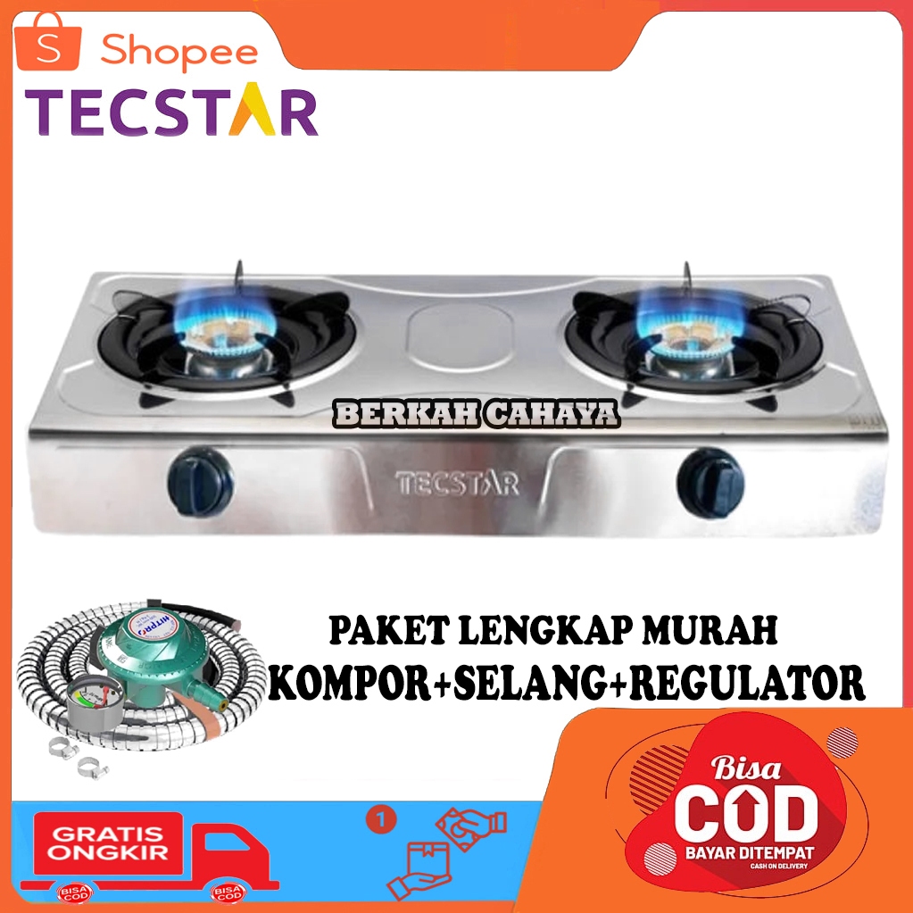 TECSTAR Kompor Gas Stainless 2 Tungku TG-688 CSJ