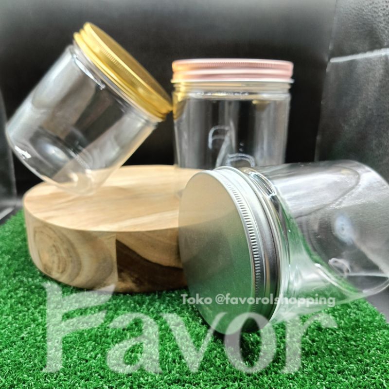 Toples/JAR 500/600 ml Tututp Alumunium ROSE GOLD, GOLD, SILVER