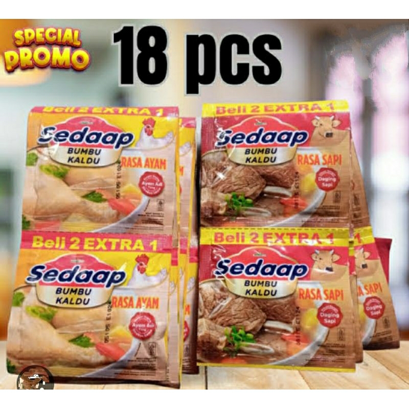 

kaldu sedaap ayam dan sapi 1 renceng isi 18 pcs termurah