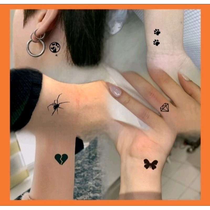 Stiker tatto kecil minimalis tatto temporary lengan tatto aesthetic tahan lama