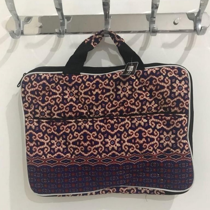 COD... Tas Batik Laptop 14 Inchi - Tas Laptop Bermotif Batik Untuk Laptop / Tablet 14 Inchi