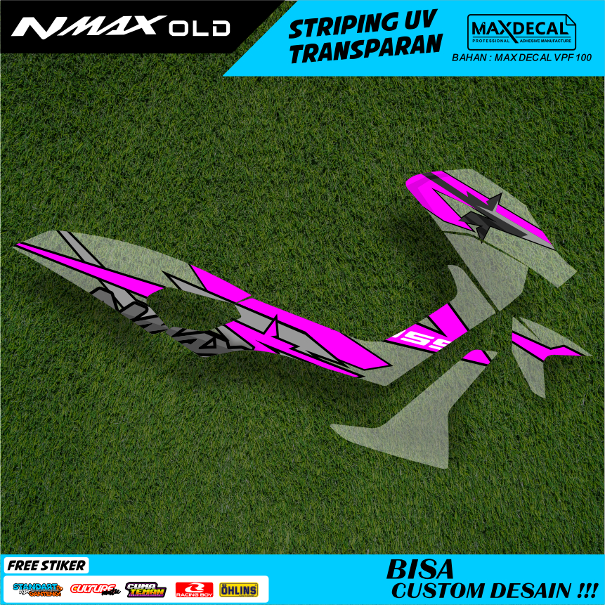 striping nmax turbo new thailand transparan old modifikasi motif api minimalis racing stiker nmax 31