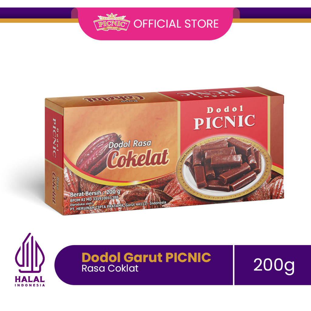 

Dodol Garut PICNIC Rasa Coklat 200 Gram