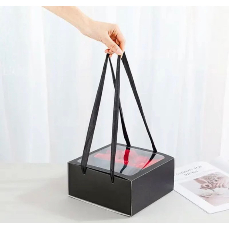 

PREMIUM Hampers Gift box Goodie Bag / Kotak Kado / Box Hampers / Korean Folding Square Flower Box