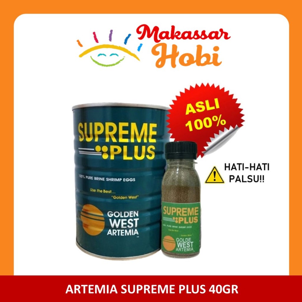 Artemia Supreme Plus 40gr Repack Golden West Pakan Ikan Guppy Cupang