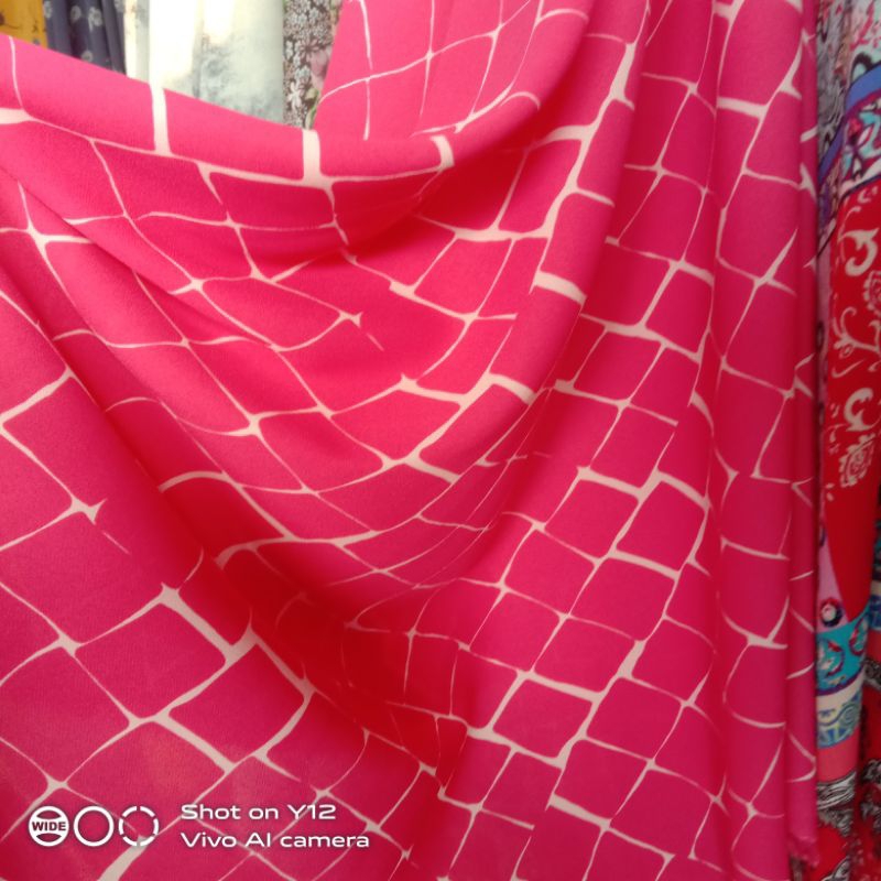 kain Zara motif kotak-kotak//kain Zara premium//kain meteran