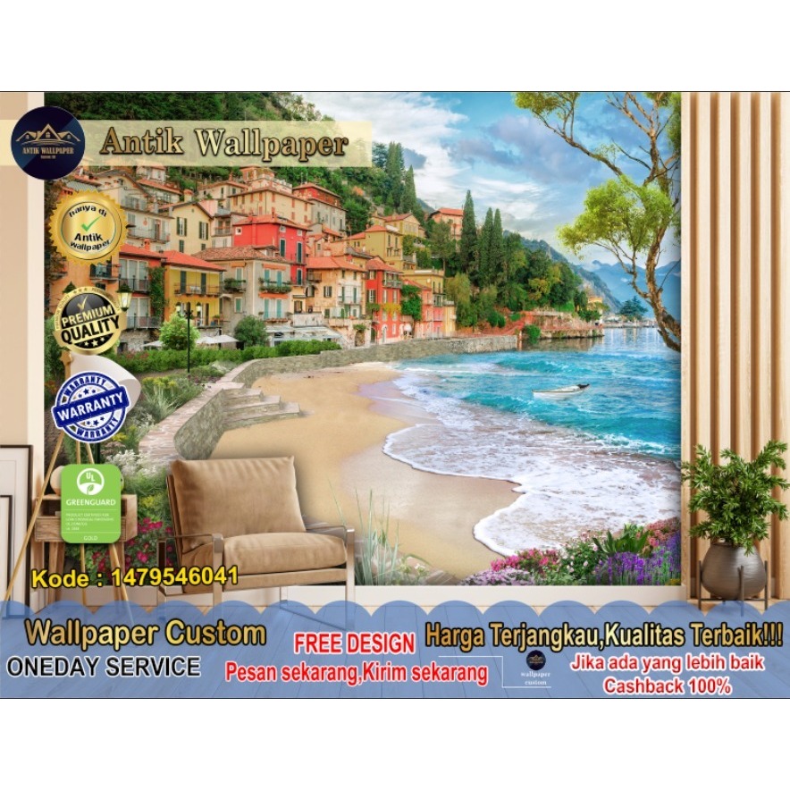 Wallpaper custom 3D Tema Pemandangan | Wallpaper Pemandangan | Wallpaper Ruang Tamu