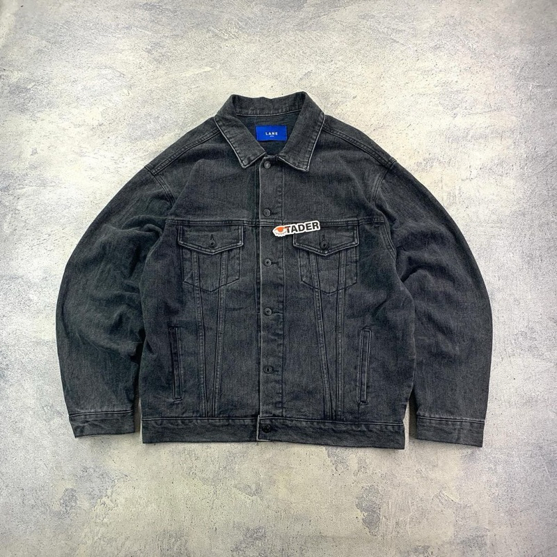 J111 L4n3 Black Washed Trucker Denim Jacket