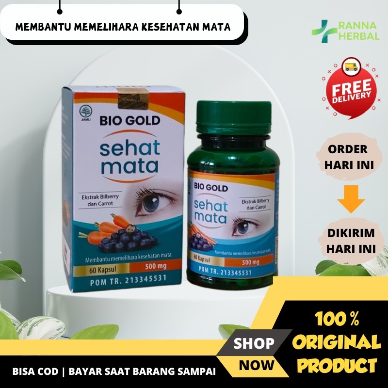 Kapsul Sehat Mata Bio Gold Nutrisi Kesehatan Mata Alami Asli Original