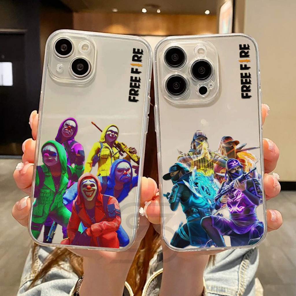 SoftCase Clear Ready For Vivo Y18 Y17S Y27S Y02 Y03 V30e Y100 Y20 Casing Bening Free Fire - FF2