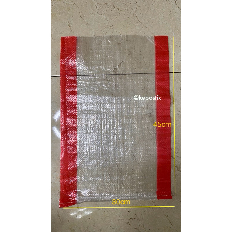 karung beras polos 5kg transparan