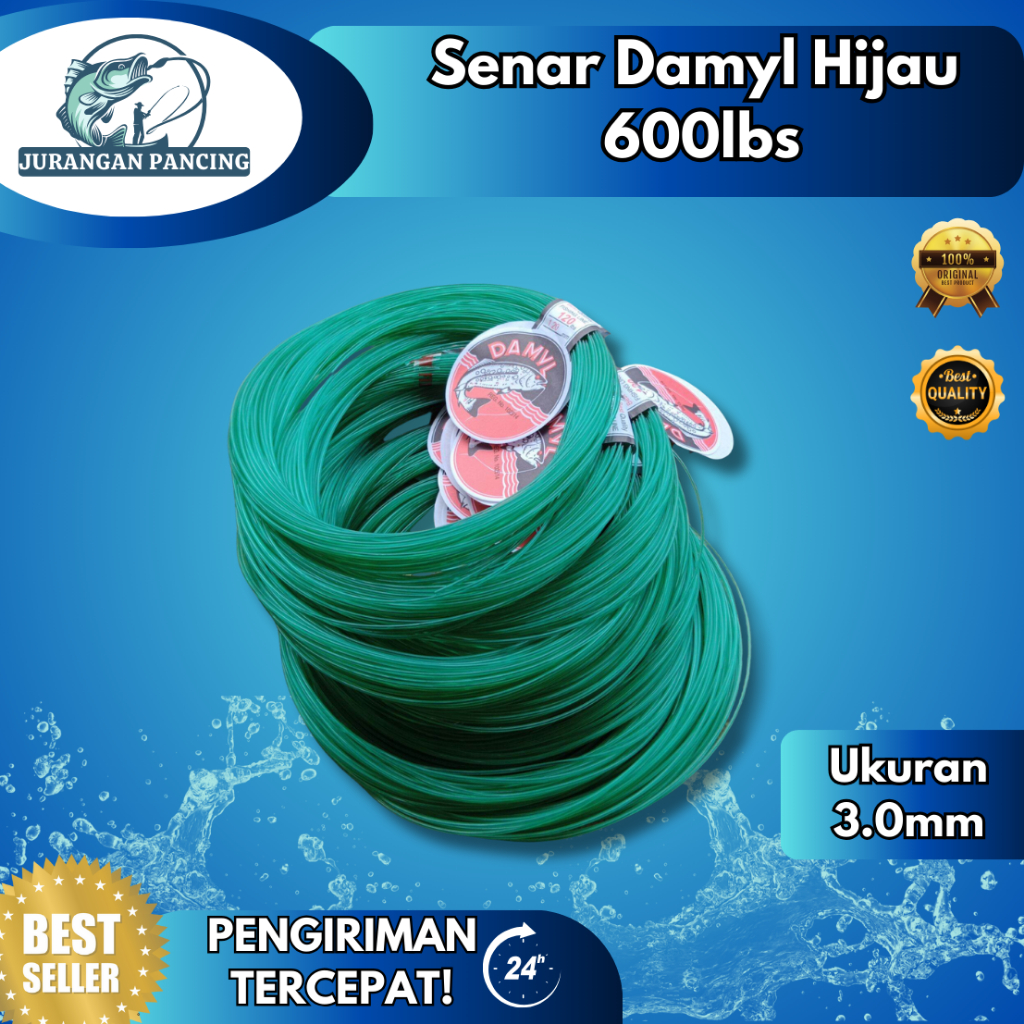 SENAR DAMYL HIJAU UKURAN 600LB / 3,00 mm