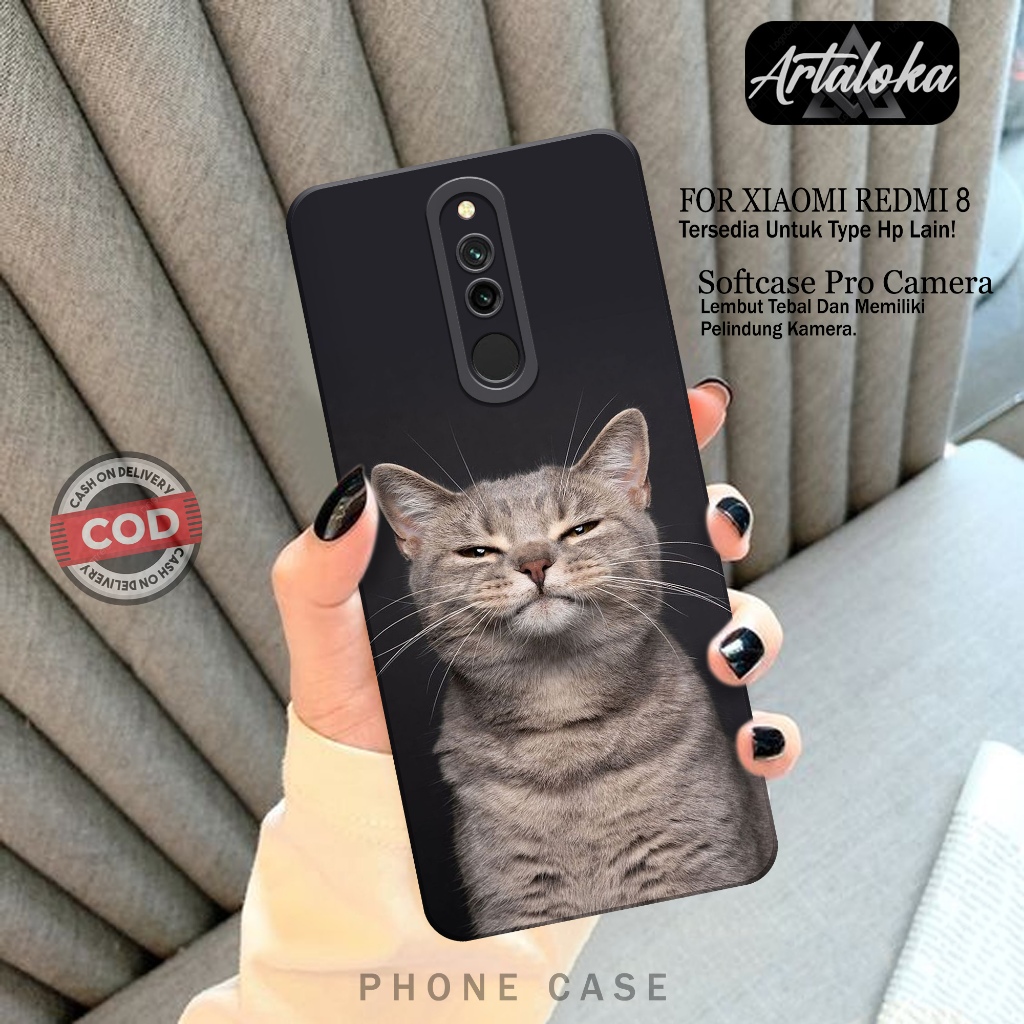 Softcase Hp Xiaomi Redmi 8 Fashion Case Kucing Case Xiaomi Redmi 8 Silikon TPU Pro Camera Casing Xia