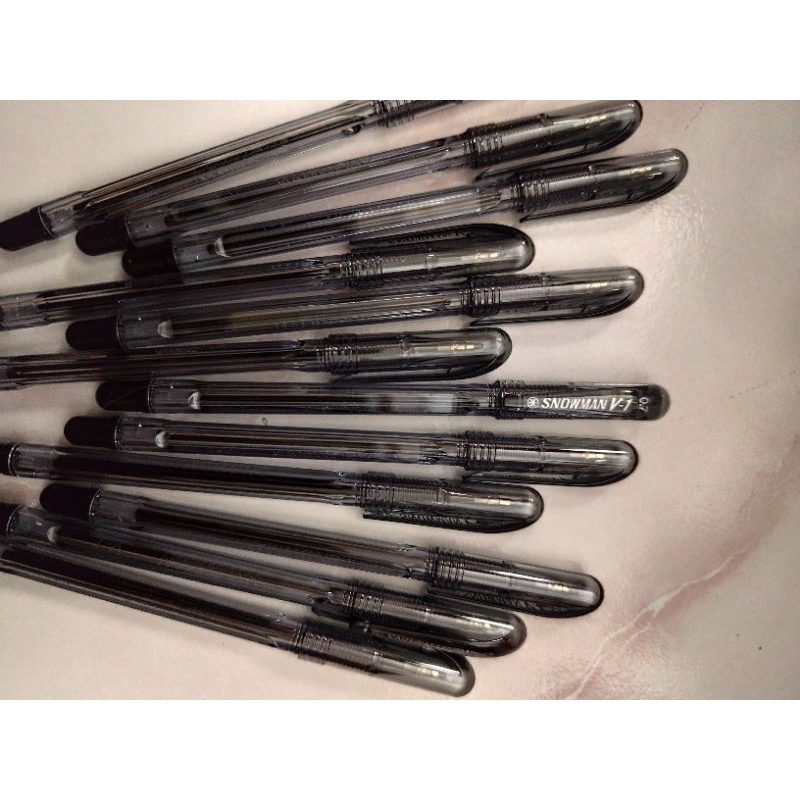 

12 PCS BOLPEN / PULPEN SNOWMAN V-1 0.7MM