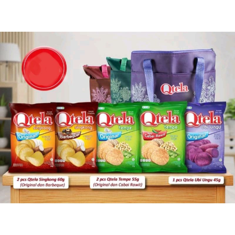 

indofood Qtela keripik singkong | keripik tempe 180g