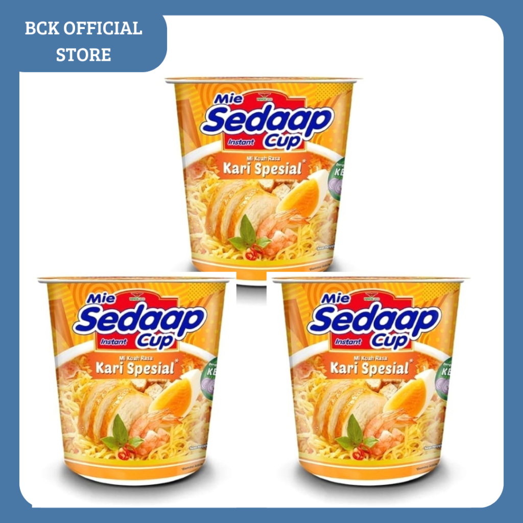 

Sedaap Mie Cup Mi Kuah Rasa Kari Special 85gr (pcs)