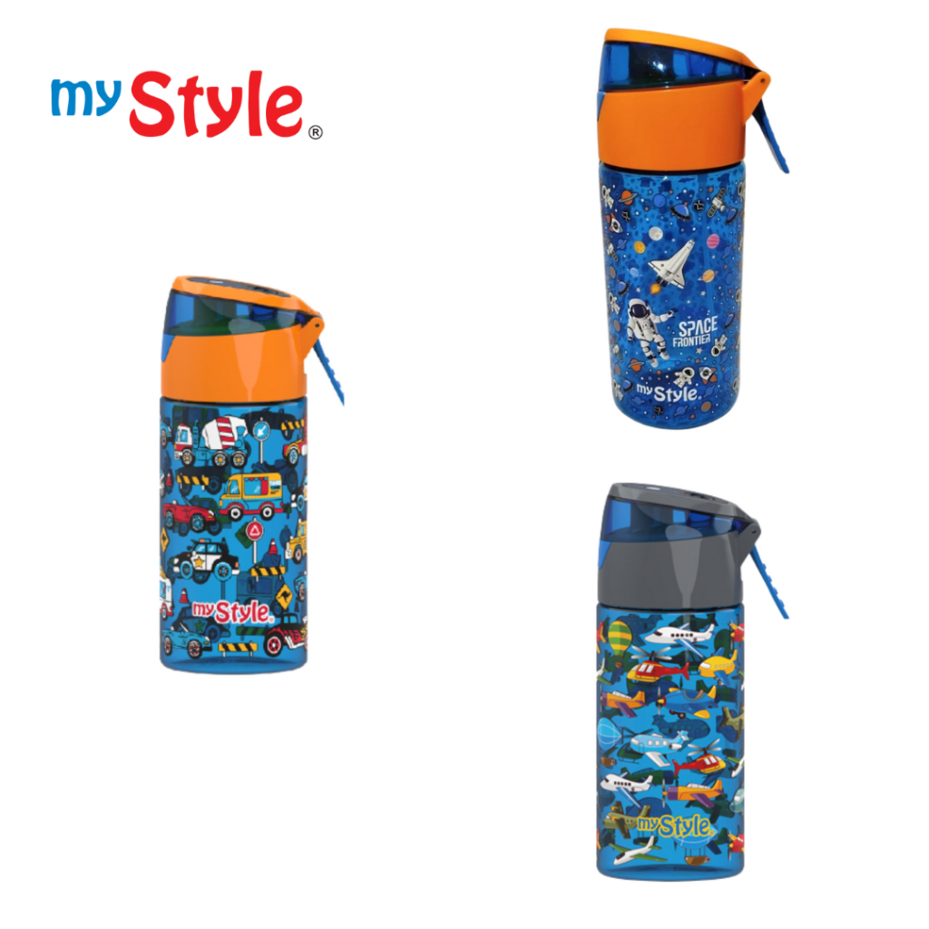 My Style TM 1158  Junior Mist Spray & Drink TRITAN Bottle 450ml for Boys Botol - Minum Teguk dan Sem