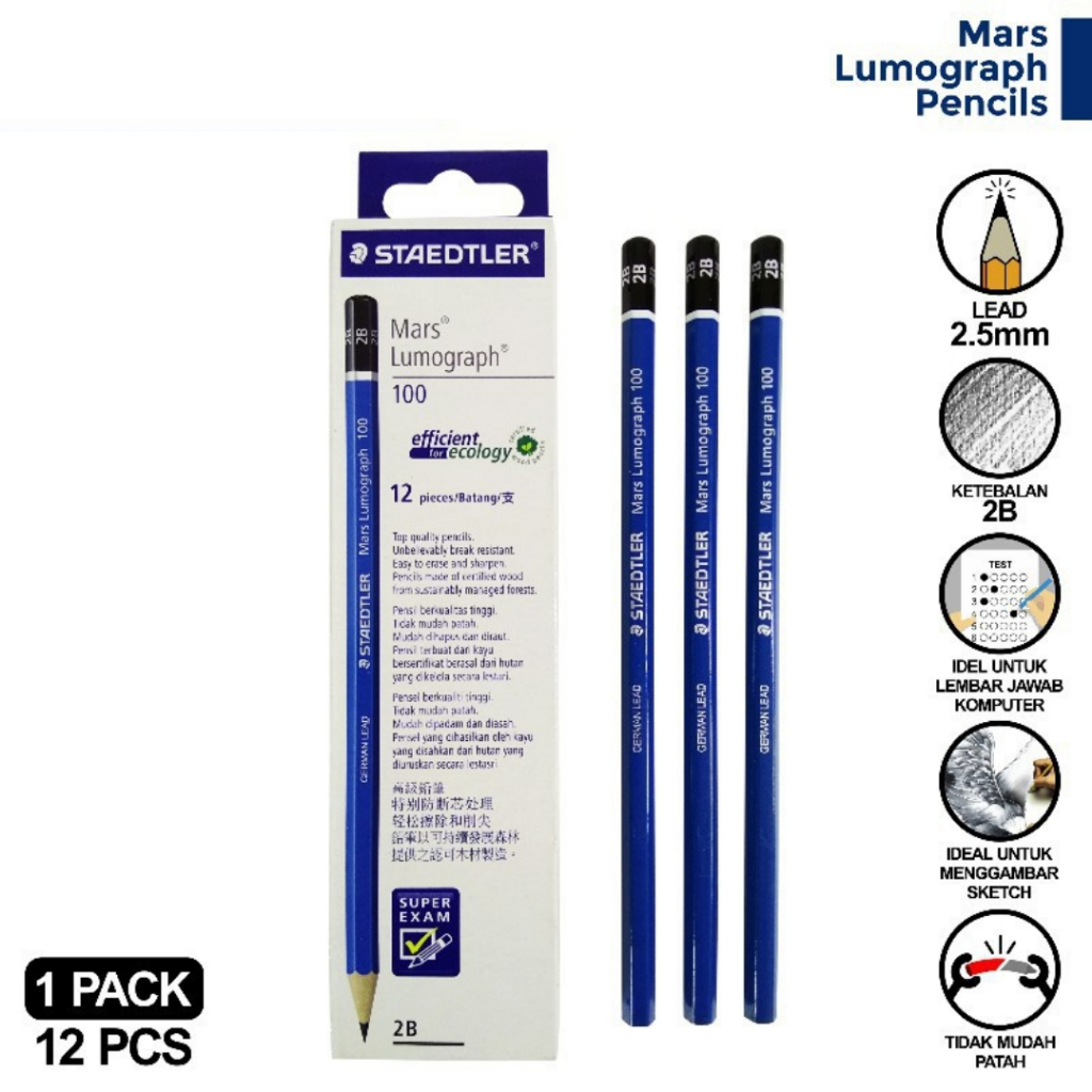 

(PACK) Staedtler Pensil 2B Pensil Staedtler 2B Original