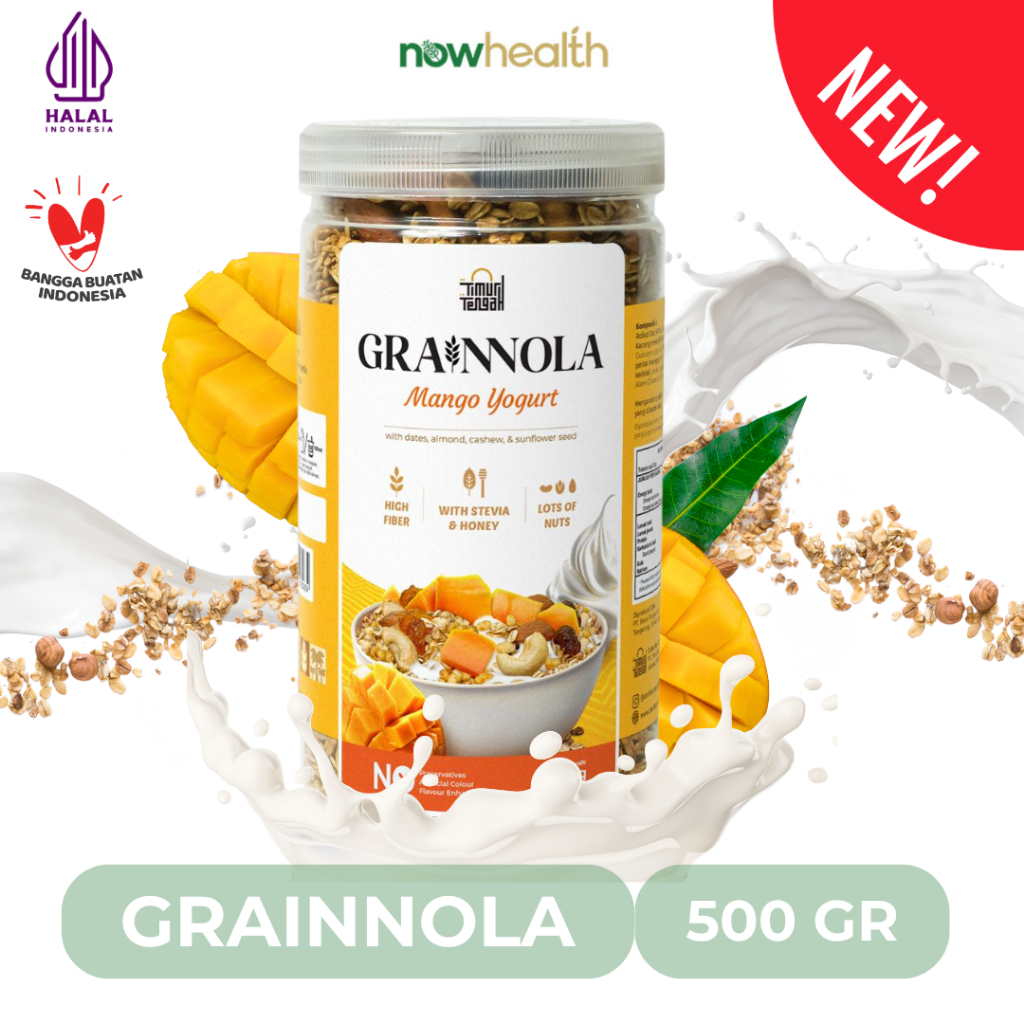 

Grainnola Mango Yogurt 500 gr Premium Timur Tengah | Granola Mangga Yoghurt Sereal Makanan Camilan Diet Sehat Rendah Kalori
