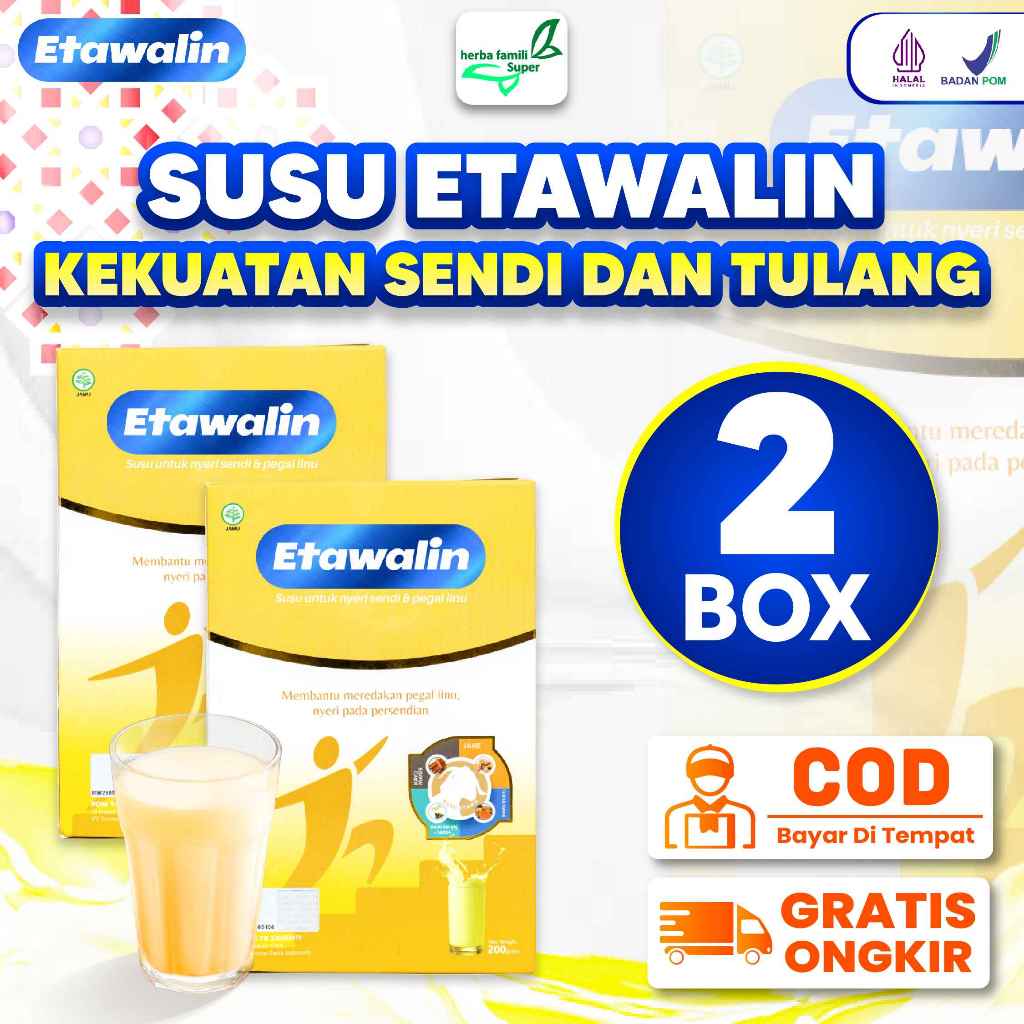 

2 Box ETAWALIN Susu Kambing Etawa Atasi Nyeri Tulang dan Sendi