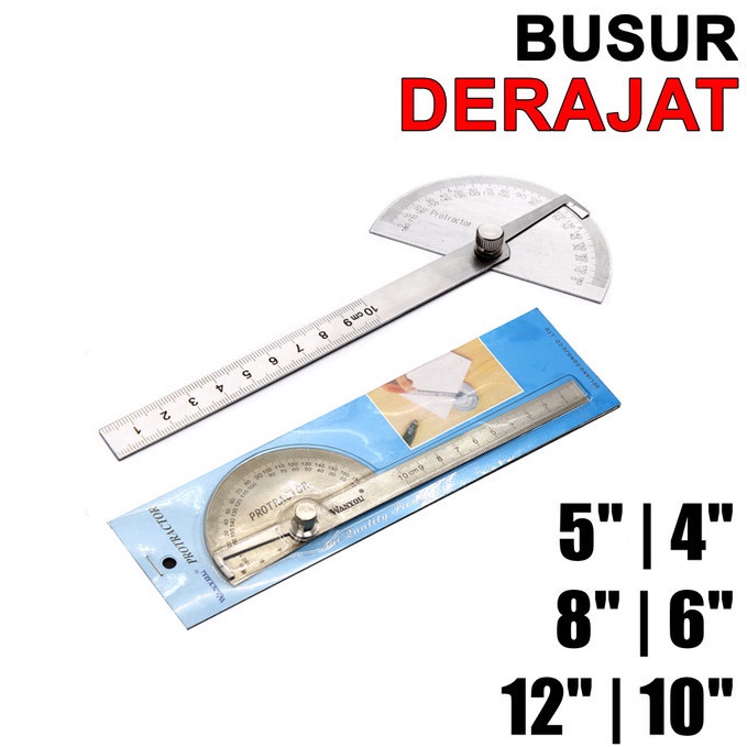 

Penggaris Busur Derajat 18 Stainless Steel Sudut Protractor Alat Ukur KODE N7Z5