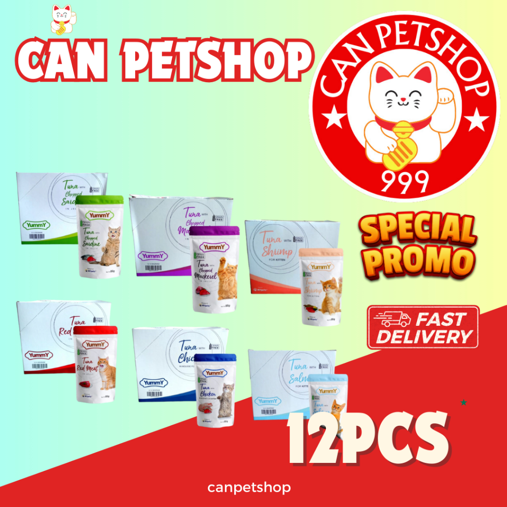 Yummy cat pouch 1 DUS ( isi 12 ) yummy cat wet food