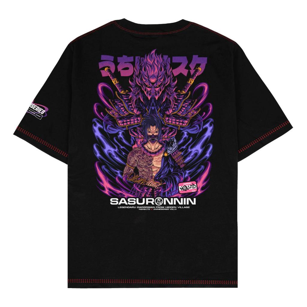 [ORI] Ngab Kaos Baju Distro Sasuronnin Unisex Hitam NB159 Pria Wanita Cotton Combed 24s Kaos Pria